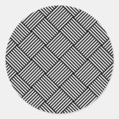 Sticker Rond Texture géométrique vérifiée (Devant)