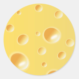 Sticker Rond Texture jaune de fromage suisse