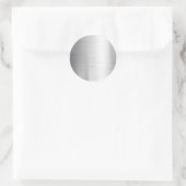 Sticker Rond Texture métallique argentée (Sac)