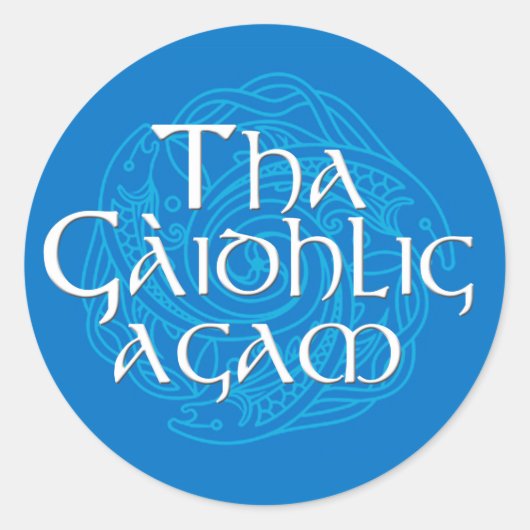 Sticker Rond Tha Gaidhlig Agam (Devant)