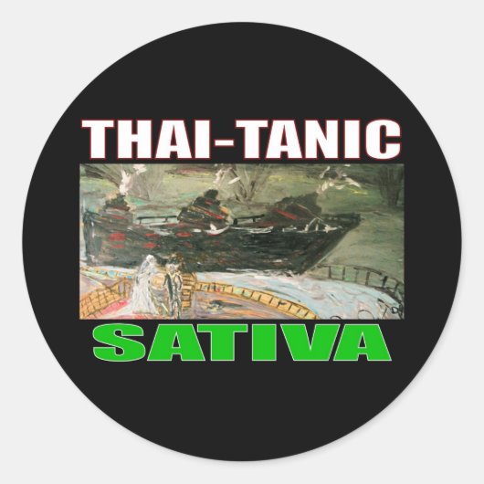 STICKER ROND THAI TANIC SATIVA (Devant)