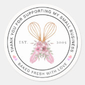 Sticker Rond Thank You Bakery Product Business Labels (Devant)