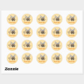 Sticker Rond Thank You Bumble Bee (Feuille)