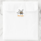 Sticker Rond Thank You Bumble Bee (Sac)