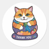 Sticker Rond Thank You CAT (Devant)