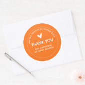 Sticker Rond Thank You For Supporting My Small Business (Enveloppe)