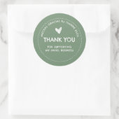 Sticker Rond Thank You For Supporting My Small Business (Sac)