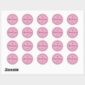 Sticker Rond Thank You For Supporting My Small Business (Feuille)