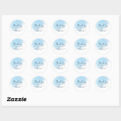 Sticker Rond Thank You for Your Order Blue Cute Typography (Feuille)