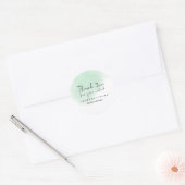 Sticker Rond Thank You for Your Order Mint Green Typography (Enveloppe)