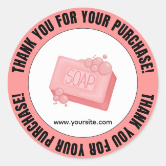 Sticker Rond Thank You for Your Purchase Soap