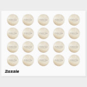 Sticker Rond Thank You Gold Glitter Small Business (Feuille)