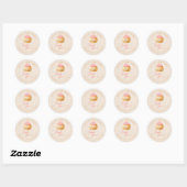 Sticker Rond Thank You Kawaii Kraft Macaron Bakery (Feuille)