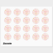 Sticker Rond Thank you retro Pink Daisy Checker (Feuille)