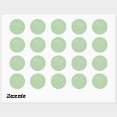 Sticker Rond Thank you script Pistachio & Cream names date (Feuille)