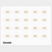Sticker Rond Thanks a Latte (Feuille)