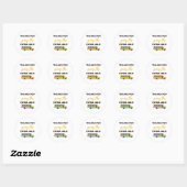 Sticker Rond Thanks For Going The Extra Mile bl (Feuille)