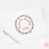 Sticker Rond Thanks for Shopping with Us! (Enveloppe)