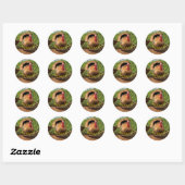 Sticker Rond Thanksgiving animal turc (Feuille)