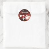 Sticker Rond Thanksgiving automne feuilles érable produits pers (Sac)