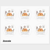 Sticker Rond Thanksgiving Autumn Moving Faire-part (Feuille)
