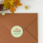 Sticker Rond Thanksgiving Bible Verse | Name & Address Envelope