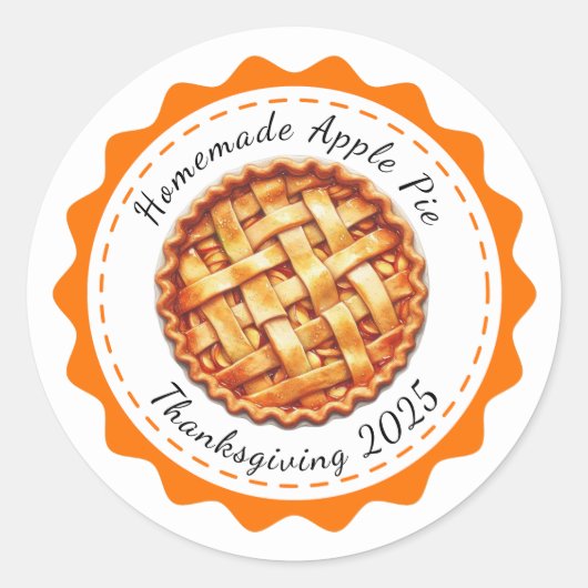 Sticker Rond Thanksgiving Canada | Tarte citrouille délice (Devant)