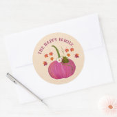 Sticker Rond Thanksgiving citrouilles chute feuillage personnal (Enveloppe)