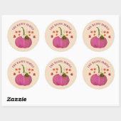 Sticker Rond Thanksgiving citrouilles chute feuillage personnal (Feuille)