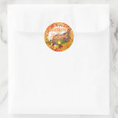 Sticker Rond Thanksgiving Cornucopia Merci et Gratuit (Sac)