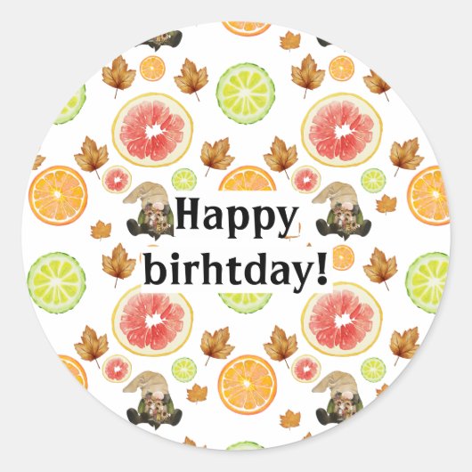 Sticker Rond Thanksgiving Decor Fall Farmhouse (Devant)