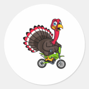 Sticker Rond Thanksgiving Dirt Bike Motocross Enduro équitation