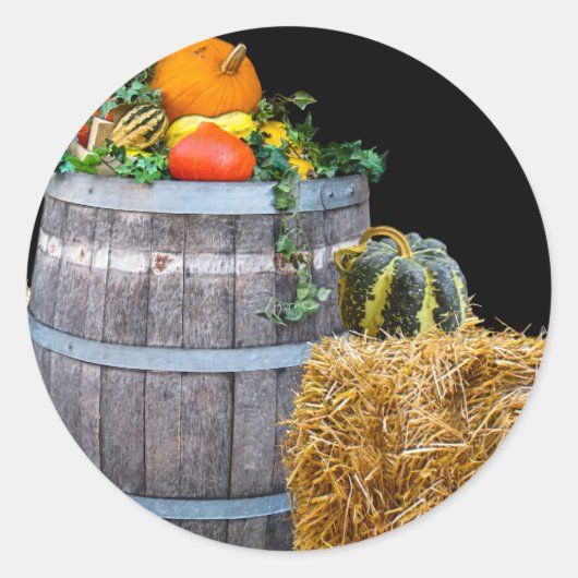 Sticker Rond Thanksgiving Harvest (Devant)