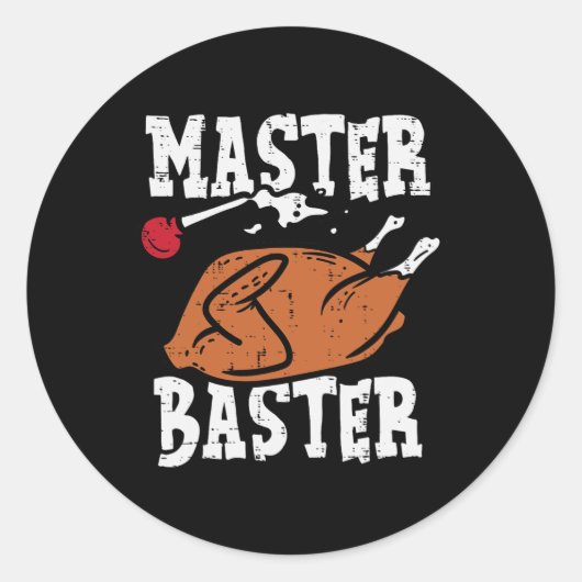 Sticker Rond Thanksgiving Master Bart Fun Turquie Day Fall Men (Devant)