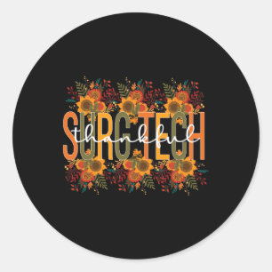 Sticker Rond Thanksgiving, Technologue en chirurgie