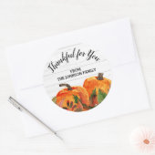 Sticker Rond Thanksgiving Thanksgiving personnalisé pour vous (Enveloppe)