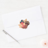 Sticker Rond Thanksgiving Turquie (Enveloppe)