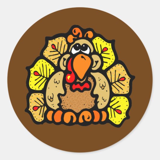 Sticker Rond Thanksgiving Turquie (Devant)