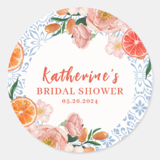 Sticker Rond Thats amore mediterranean citrus Bridal shower 