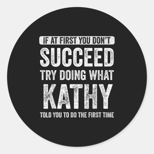 Sticker Rond That's My Name Co. Kathy Women's Black Modern Lett (Devant)