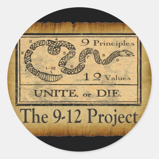 Sticker Rond the912project.com unir ou mourir (Devant)