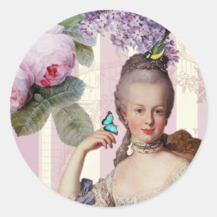 Sticker Rond Thé au Petit Trianon - rose - alt design