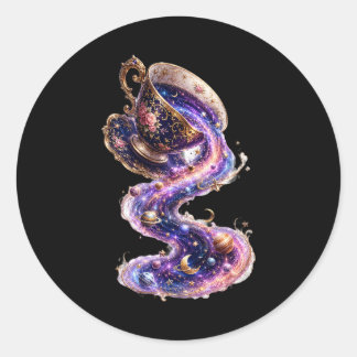 Sticker Rond Thé avec l'Univers