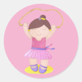 Sticker Rond The Ballerina Jumping Rope (Devant)