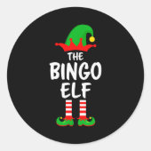 Sticker Rond The Bingo Elf Matching Family Christmas (Devant)