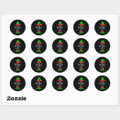 Sticker Rond The Boujee Elf Group Matching Family Christmas Xma (Feuille)