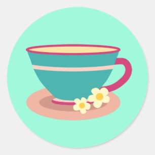 Sticker Rond Thé chamomile pour les amateurs de thé