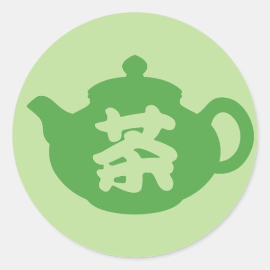 Sticker Rond Thé chinois (Devant)