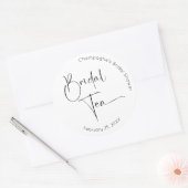 Sticker Rond Thé de mariage moderne avec écriture script (Enveloppe)