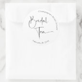 Sticker Rond Thé de mariage moderne avec écriture script (Sac)
